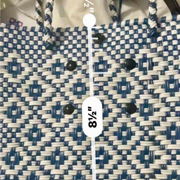 Tin Marin Woven Crossbody Artisan Bag Navy & White New with Tags 3 available - Picture 8 of 10